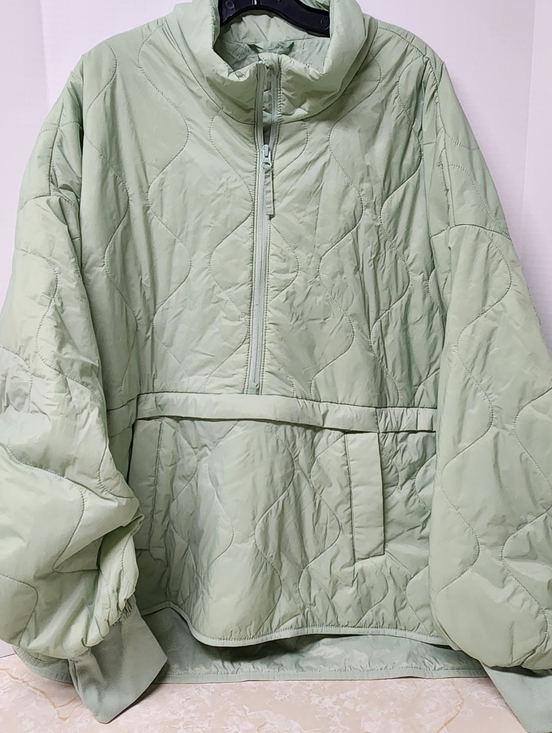 Old Navy Jackets & Blazers - Old Navy Half Zip Water Resistant Quilted Jacket Pullover Light Green XXL